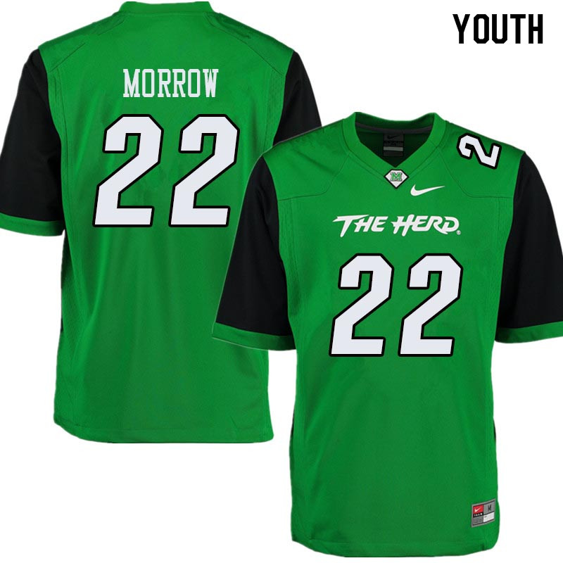 Youth #22 Jestin Morrow Marshall Thundering Herd College Football Jerseys Sale-Green - Click Image to Close